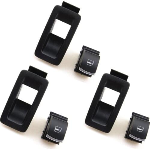 READXT 3Set Car Chrome Window Control Switch Mounting Frames Cover For Golf 5 MK5 6 MK6 Passat B6 3C Tiguan Touran 5ND 959 855