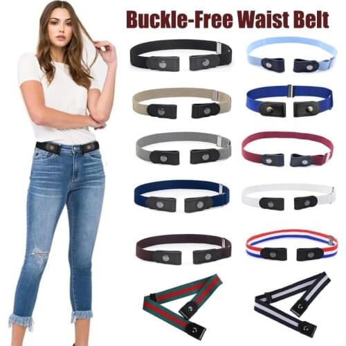 Buckle-Free Waist Belt For Jeans Pants,No Buckle Stretch Elastic Waist Belt For Women/Men No Hassle Belt DropShipping