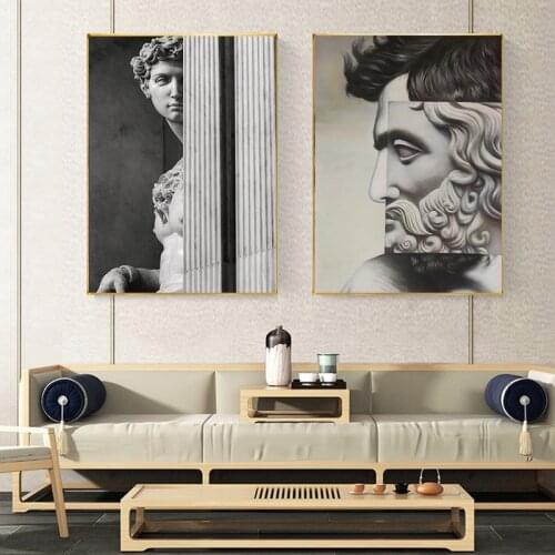 Nordic David Sculpture Posters and Prints Modern Statue of David Wall Art Pictures Canvas Paintings on The Wall Home Decoration