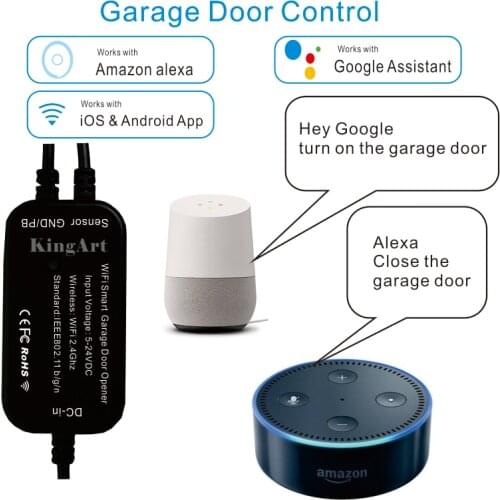 Smart WIFI garage door opener roller shutter wifi remote controller alexa google home voice control garden door wifi opener