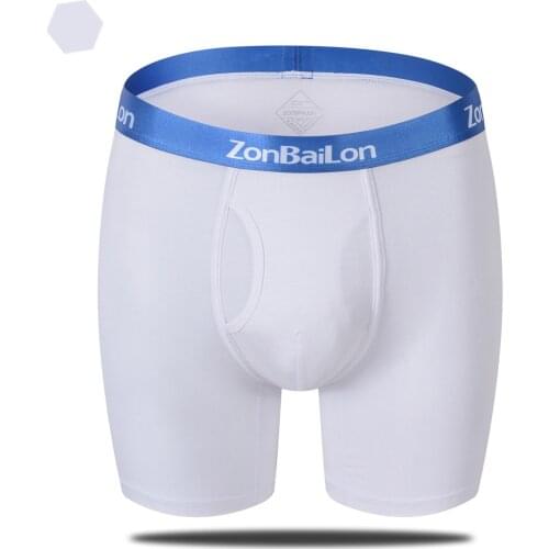 Men Underwear Boxer Briefs Slip Breathable Open Fly TAGLESS Homme Boxershorts 2021New Classic