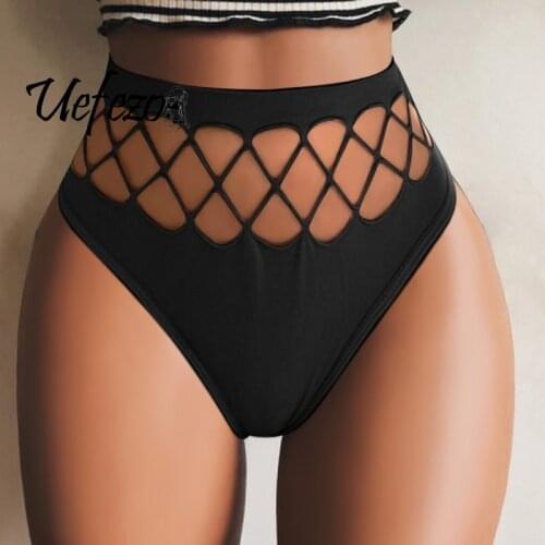 New Sexy Traceless Breathable Womens Panties Underwear Mid Waist Fishing Net Fashion G-String Thongs Lady