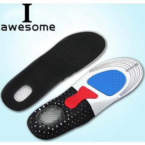 Unisex Gel Comfortable Insoles Insert Orthotic Arch Support Sport Shoe Pad Sport Running Free Size Cushion for Men Women