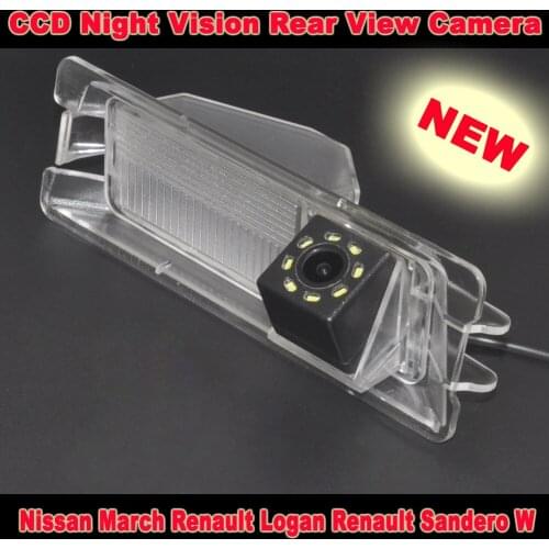 Waterproof 4 LED Rear view Camera Backup Reverse Rearview Parking Camera for Nissan March Renault Logan Renault Sandero W