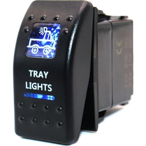 Waterproof Car Boat Rocker Switch Tray Lights SPST ON/OFF Toggle Switch 5Pin 12V 24V for Automotive Truck Boat Marine