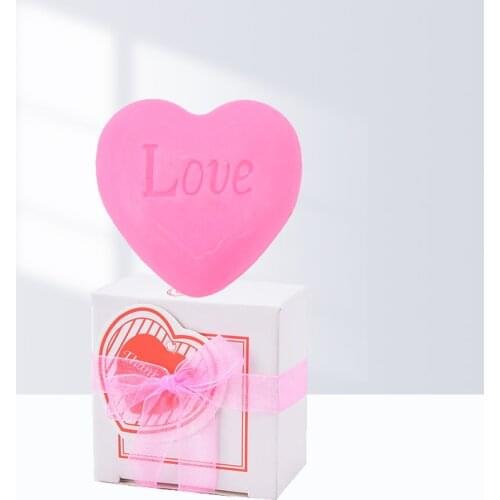 1pc Handmade Love Heart-shaped Design Bath Soap Wedding Party Love Gift Valentine Gift Soap