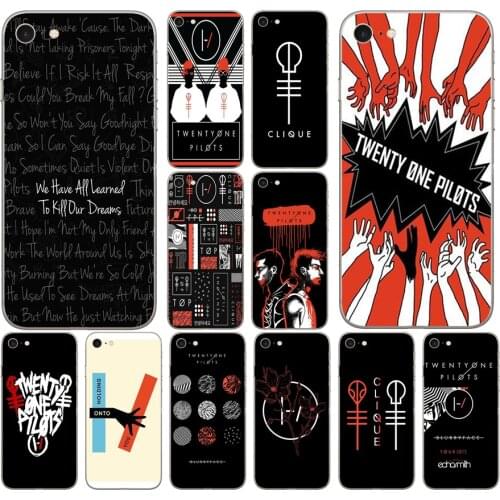 109DD Twenty One Pilots Collages Soft Silicone Cover Case for iphone 5 5s se 6 6s 8 plus 7 7 Plus X XS SR MAX case