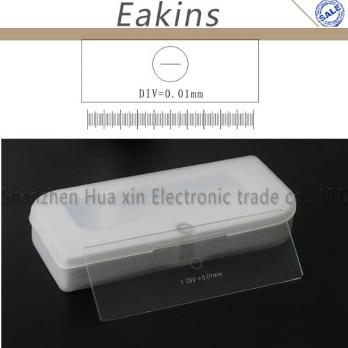1DIV Calibartion Measurement Glass Ruler 0.01mm Microscope Stage Micrometer For Stereo Micro./Biological Microscope