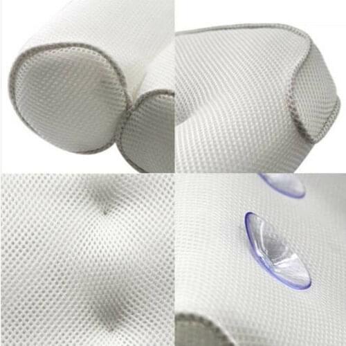 3D Mesh Neck Back Premium Waterproof Luxury Comfortable Bath Spa Pillow Cushion