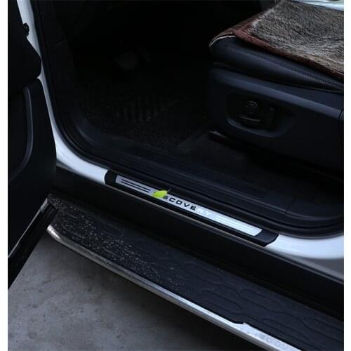 COLLBT 4Pcs/set Stainless Outside Door Sill Scuff Threshold Protector Plate Cover For Land Rover Discovery 5 2017