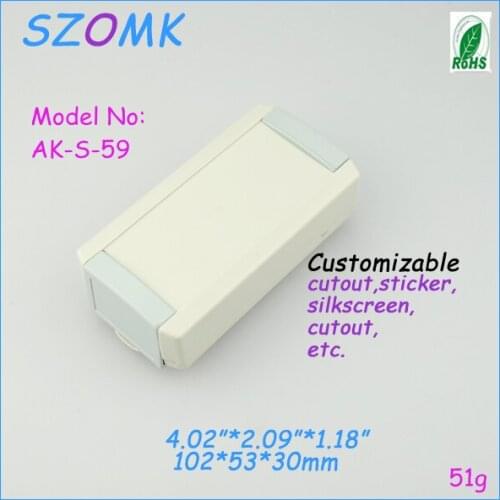 5 pieces a lot, standard plastic project box 102x55x30 mm 4.02*2.09*1.18inch powder coating abs enclosure electronic 2014 new