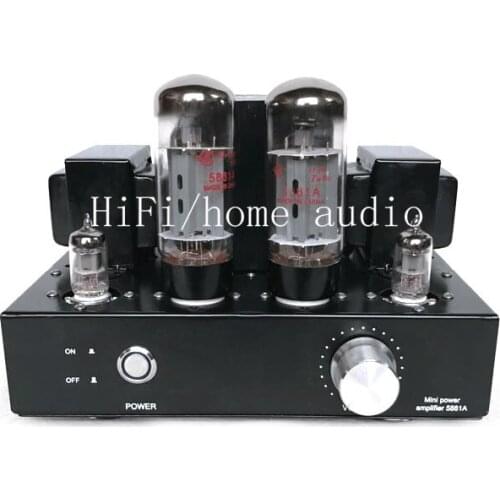 5881A single-ended Class A mini tube power amplifier, manual scaffolding el34 tube amplifier upgrade version, output power 6.5w