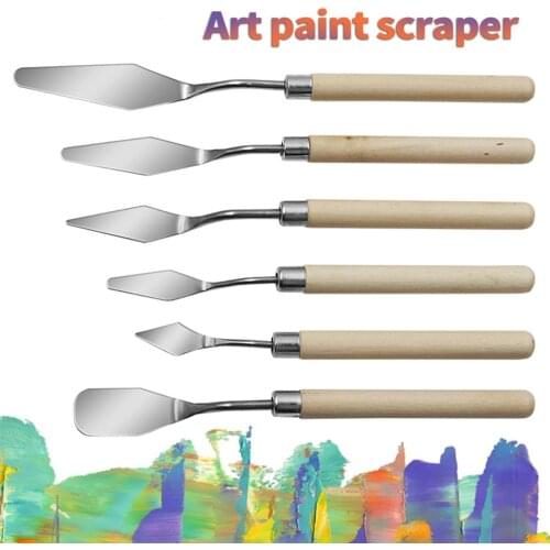 6 in 1 Palette Oil Mix Pigment Texture Artist Spatula Drawer watercolor Student Art Draw Painter Paint Tool Scrape Scraper Knife