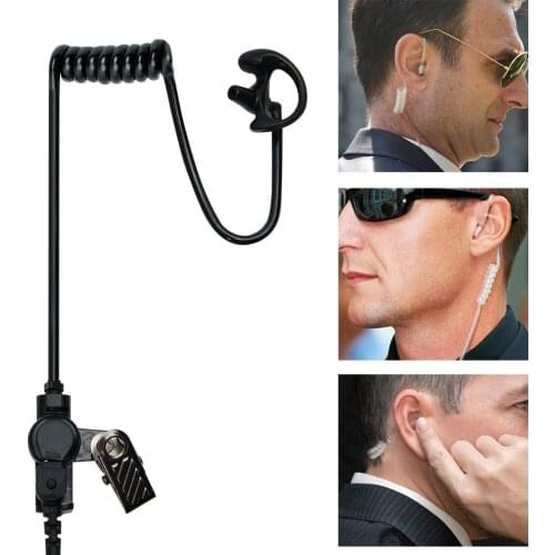 ABBREE Original Air Acoustic Tube Walkie Talkie Earpiece Earbud 3.5mm Connector Replacement Clear Headset for Two-Way Radios