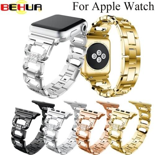 Bling Bands For Apple Watch Band Stainless Steel Adapter for Watch Series Edition 42MM 38MM Watchband Wristband Sport Strap 2018