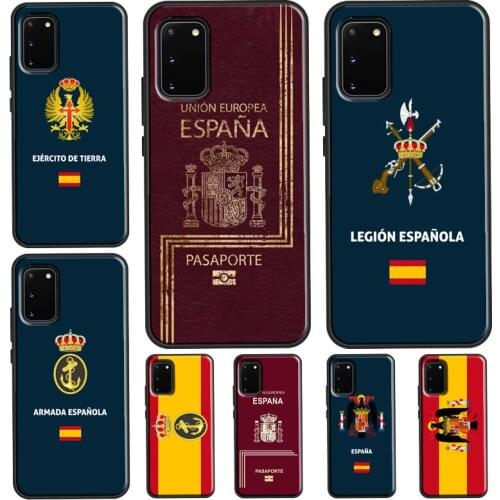 Spanish Passport Flag For Samsung Note 20 Ultra Note 10 Plus Case For Galaxy S21 S8 S9 S10 Plus S20 FE Coque
