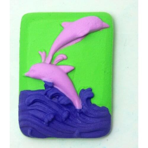 Dolphin handmade soap liquid silicone mold cake decoration mold essential oil cold soap mold