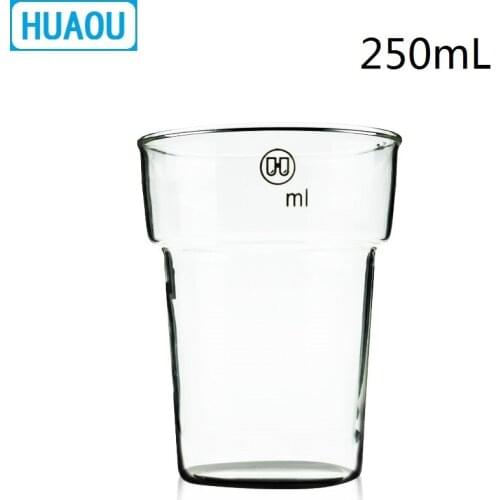 HUAOU 250mL Dyeing Beaker Borosilicate 3.3 Glass Laboratory Chemistry Equipment