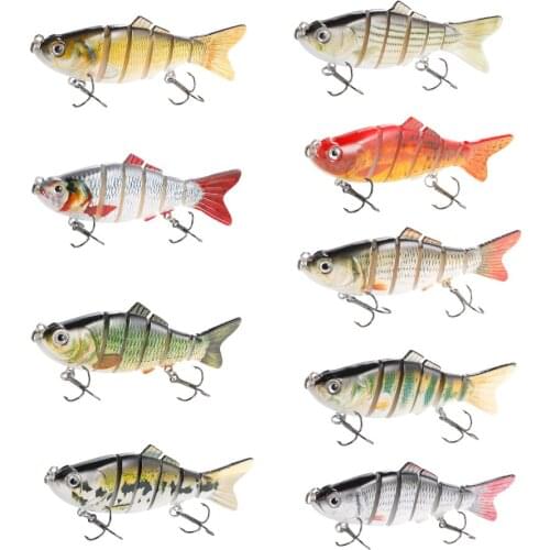 1Pc Multi Jointed Fish Wobblers Fishing Lures 102mm 19g Bass Pike Artificial Bait Hard Lure Swimbait Crankbait Fishing Tackle