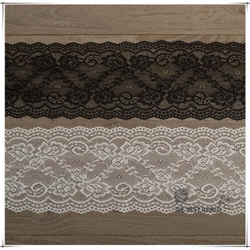 Hot sale 15 cm high quality black and white stretch lace DIY dress wedding dress underwear material S1502