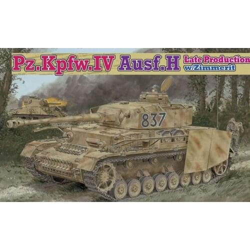 DRAGON 6560 1/35 Pz.Kpfw.IV Ausf.H Late Production w/Zimmerit [Bonus:Magic Tracks] - Scale Model Kit