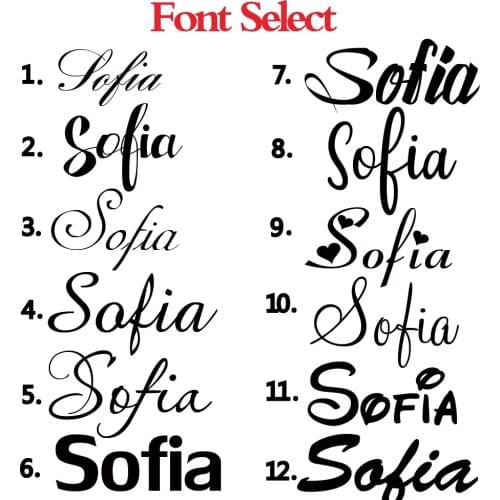 12 Font Style Custom Name Decals Vinyl Wall Sticker For Kids Room Decor Wallpaper Baby Room Wall Decals