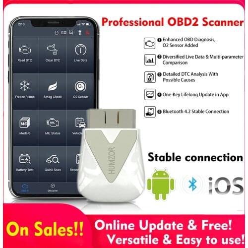 NexzScan II Professional Bluetooth OBD2 Scanner OBD Car Automotive Diagnostic Tool Code Reader for iOS Android