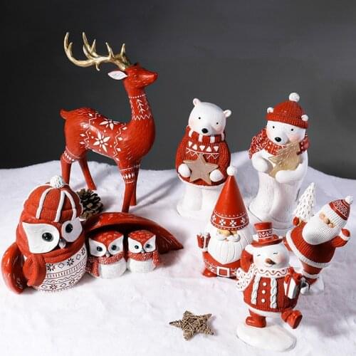 New Christmas Party Atmosphere Layout Red Series Living Room Christmas Decoration Decoration Crafts Ornaments Gifts