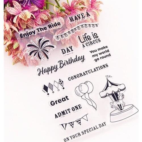 10.5x15cm Fireworks circus Transparent Silicone Rubber Clear Stamps cartoon Scrapbooking/DIY Easter Childrens toys album