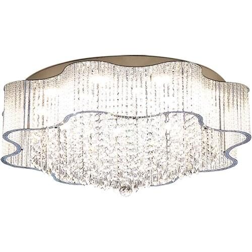 Modern minimalist plum-shaped crystal lamp living room ceiling lamp LED European bedroom dining room lamp ceiling lamp