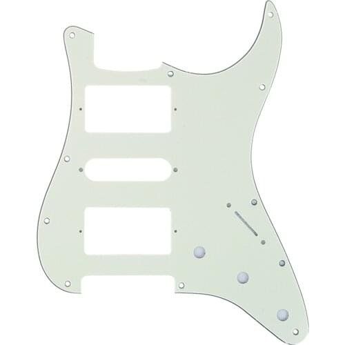 Musiclily Pro 11 Hole HSH Guitar Strat Pickguard for Fender American/Mexican Standard Stratocaster Style, 3Ply Ivory
