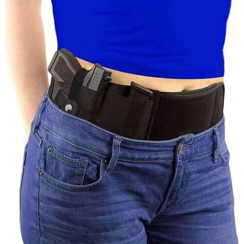 Tactical Pistol Holster Military Portable Hidden Holster Wide Belt Mobile Phone Outdoor Hunting Shooting Defense Holster