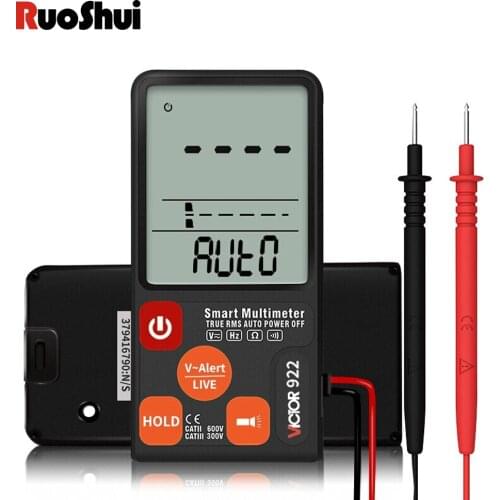 RuoShui Ultra-thin Multimeter Voltage Frequency Capacitance Resistance Meter 6000 Counts True RMS Diode NCV Test LCD Temperature