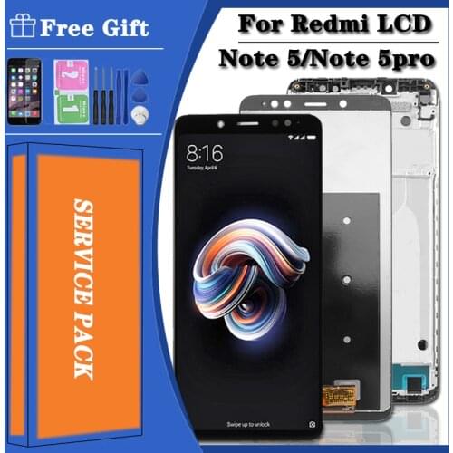 Original For Xiaomi Redmi Note 5 pro MEG7S LCD Display 10 Point Touch Screen Digitizer Assembly with Frame Hongmi Note5 Sensor