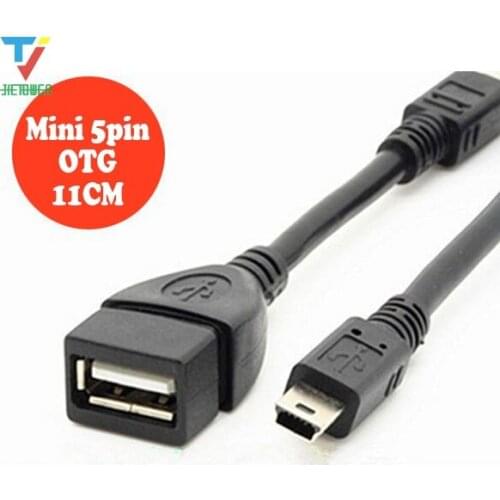 100pcs/lot Micro USB mini 5pin T type interface Host Cable OTG adapter 11cm mini usb cable for tablet pc mobile phone mp4 mp5