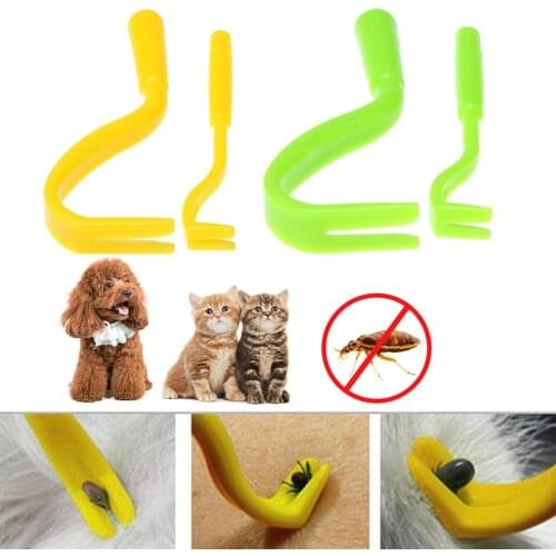 2Pcs/set Plastic Tick Twist Hook Flea Remover Hook Human Cat Dog Pet Supplies Tick Remover Tool Pet Supplies