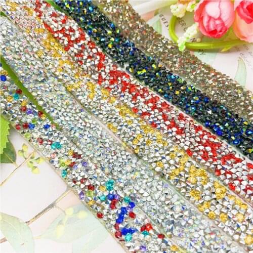 2cm Rhinestones Chain Hot Rhinestones Sticker Durable with Adhesive Clothing Accessories Mother\s Day Gifts for Christmas Trees