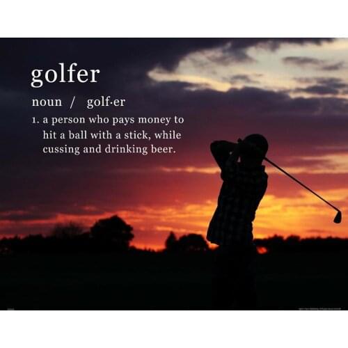 24style Golfing Motivational Art Film Print Silk Poster for Your Home Wall Decor 24x36inch