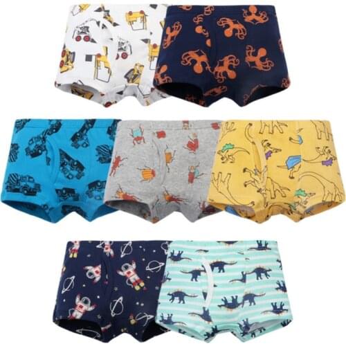 3pcs/set Cartoon Dinosaur Cotton Boys Boxer Underpants Childrens Panties Cozy Cartoon Underwear Kids Panty Shorts 3-10 Years