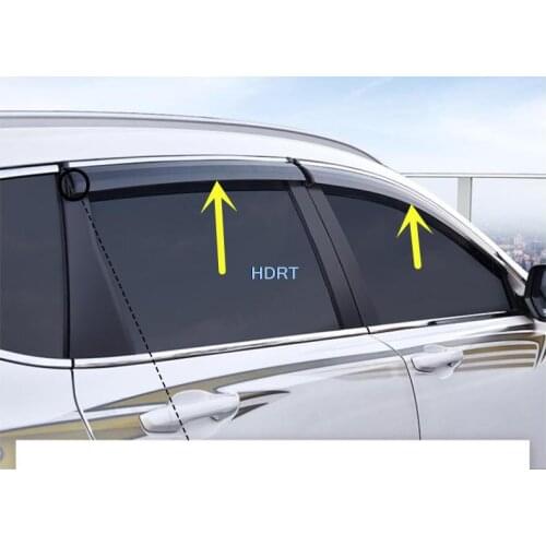 Top Quality Car Body Stick Lamp Plastic Window Glass Wind Visor Rain/Sun Guard Vent Part 4pcs For Subaru XV 2018 2019 2020