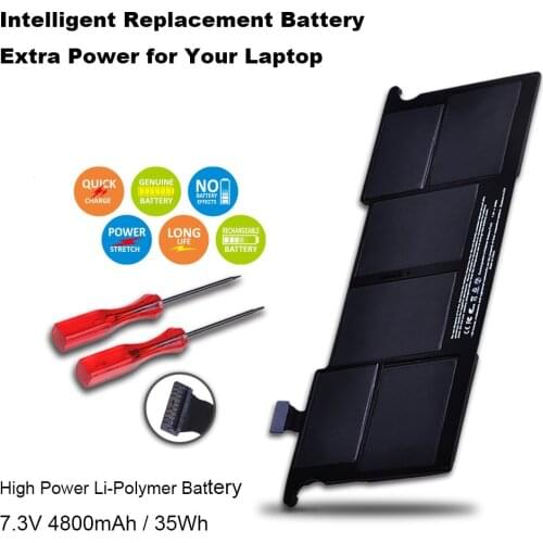 35wh 7.3V 4800mAh A1375 Battery for MacBook Air 11"A1370 Late 2010 MC506LL/A MC505LL/A 661-5736 MC505 020-6920-A 020-6920-B