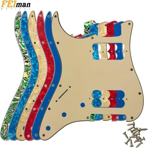 Pleroo Guitar accessories left handed pickguards and 11 screws for fender standard Contemporary Stratocaster ST HH style Guitar