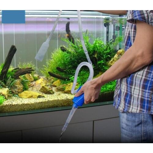 Aquarium Filter Fish Tank Cleaner Vacuum Gravel Water Siphon Pump Gravel Rake Aquatic Pump Aquarium Cleaning Tools S L