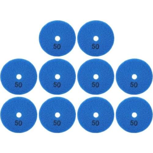 10Pcs 3in 50/300/500/800 Grits Diamond Sanding Disc Buffing Polishing Pad For Marble Concrete Stone Granite Ceramic Tile Glass