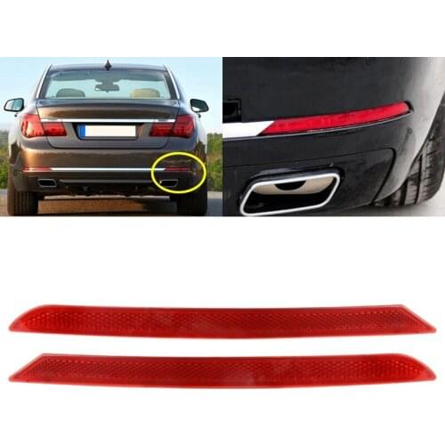 Car Red Rear Bumper Light Reflector Tail Lamp Warning Light Reflector Fog Lamp For-BMW F01 F02 2011-2015
