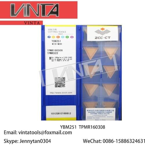 Free shipping high quality 10pcs/lots YBC251 YBM251 TPMR160308 cnc carbide turning inserts