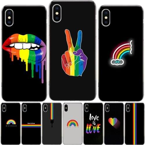 Gay Lesbian LGBT Rainbow Pride Phone Case For iphone 12 MIni 11Pro MAX XS 8 7 6 6S Plus X 5 5S SE XR SE 2020 Cover Shell Coque