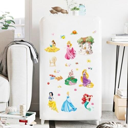 Disney Snow White Sofia Rapunzel Cinderella Princess Wall Stickers For Home Decor Kids Room Girls Bedroom Mural Wall Art Decals