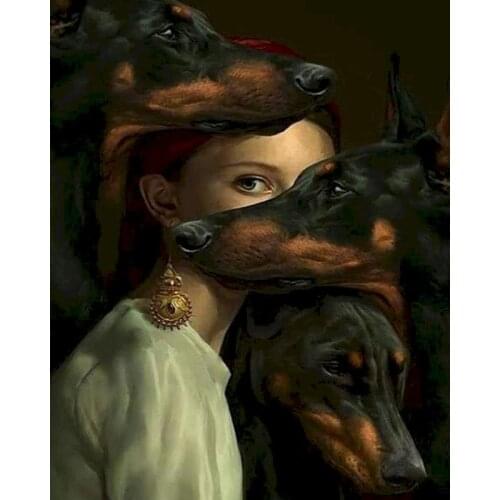 GATYZTORY DIY Painting By Numbers Girl Figure Pictures By Number Woman Kits On Canvas Hand Painted Paintings Art Gift Home Deco