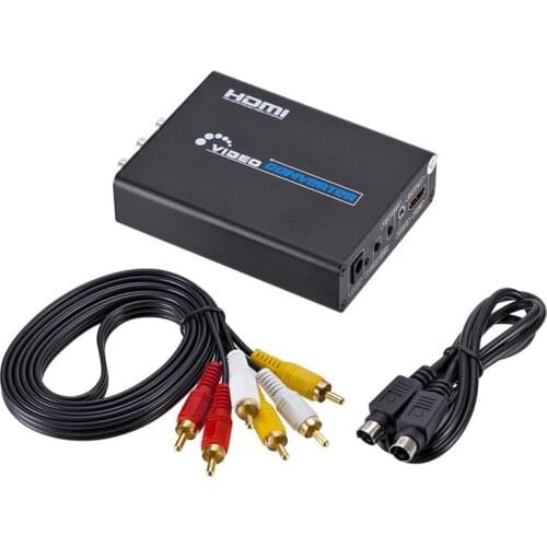 HDMI to AV S-Video CVBS Video Converter HD 3RCA PAL/NTSC Switch HDMI to SVIDEO+S VIDEO Switcher Adaptor for TV PC Newest